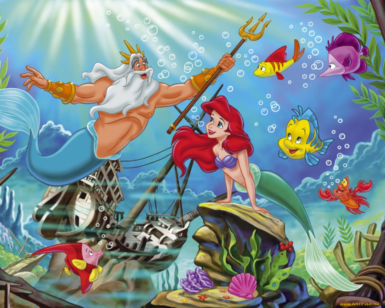мультфильмы, the, little, mermaid