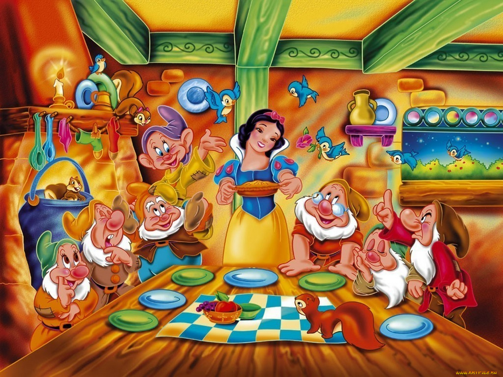 мультфильмы, snow, white, and, the, seven, dwarfs