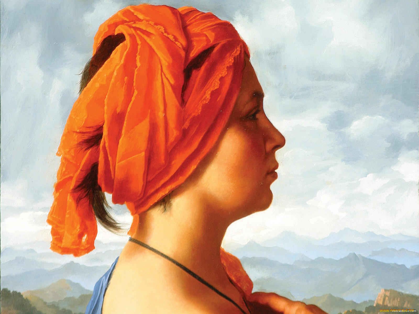 arsen, kurbanov, orange, turban, detail, рисованные, арсен, курбанов