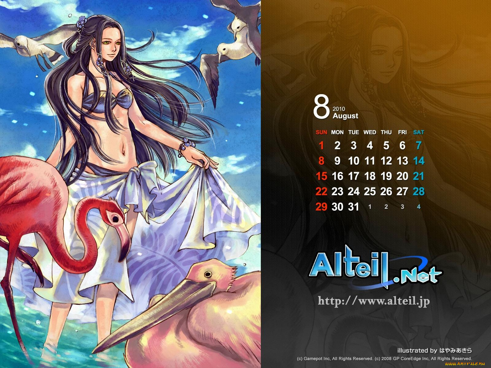 календари, аниме