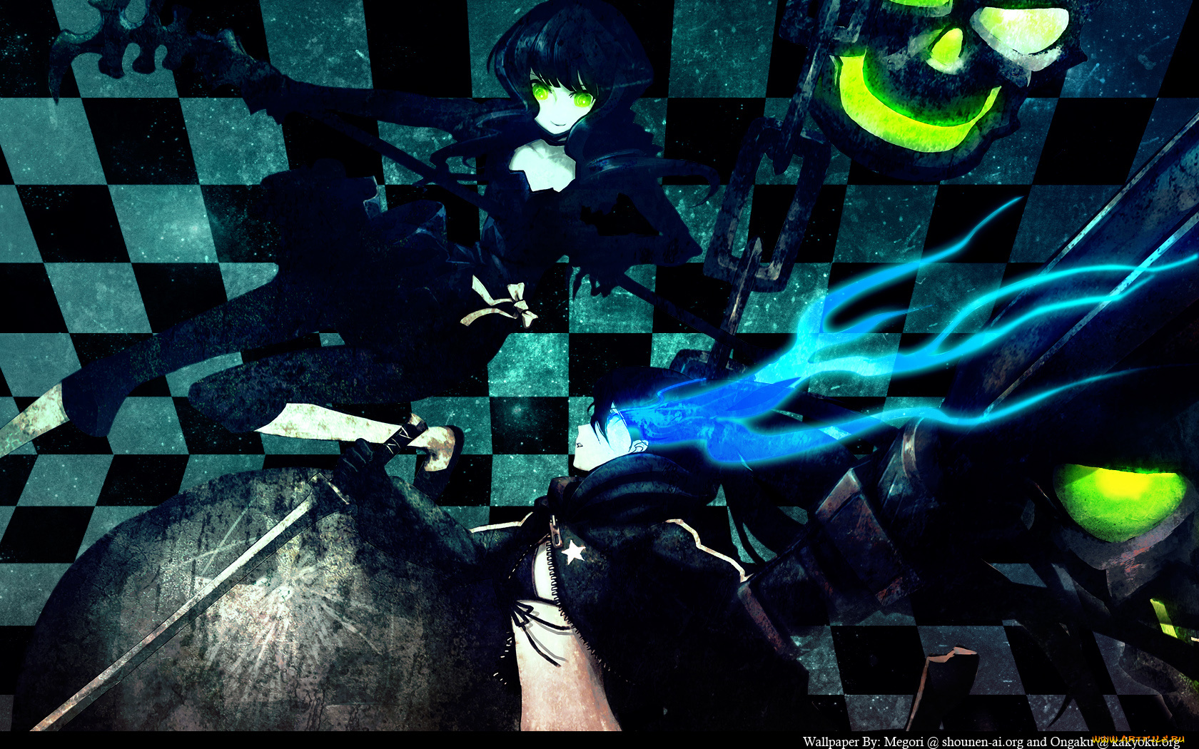 black, rock, shooter, аниме