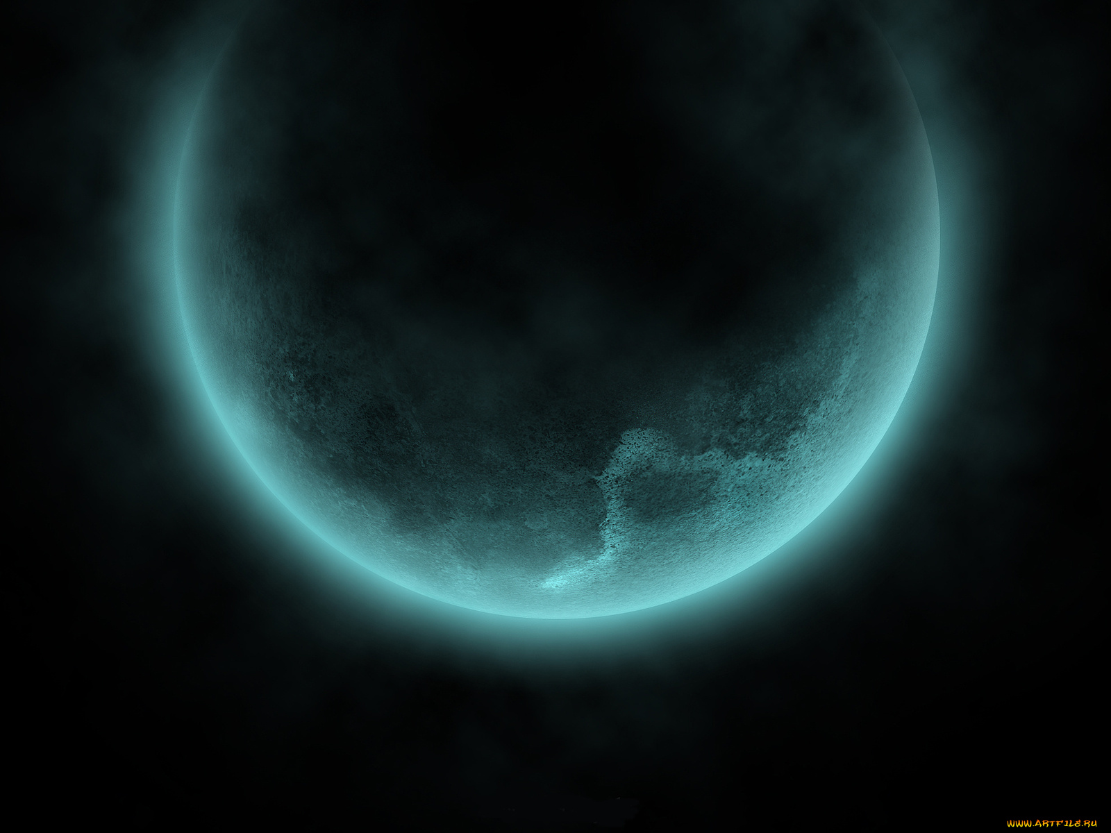 космос, арт, даль, планета, черный