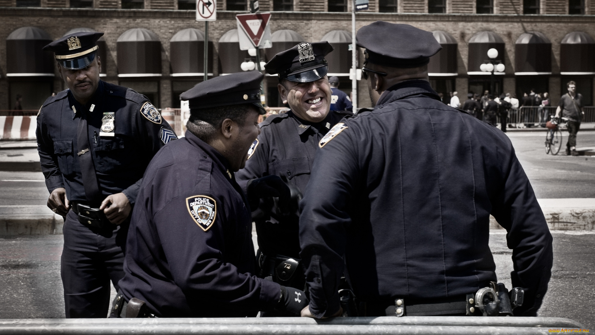 мужчины, unsort, полицейские, настроение, смех, копы
