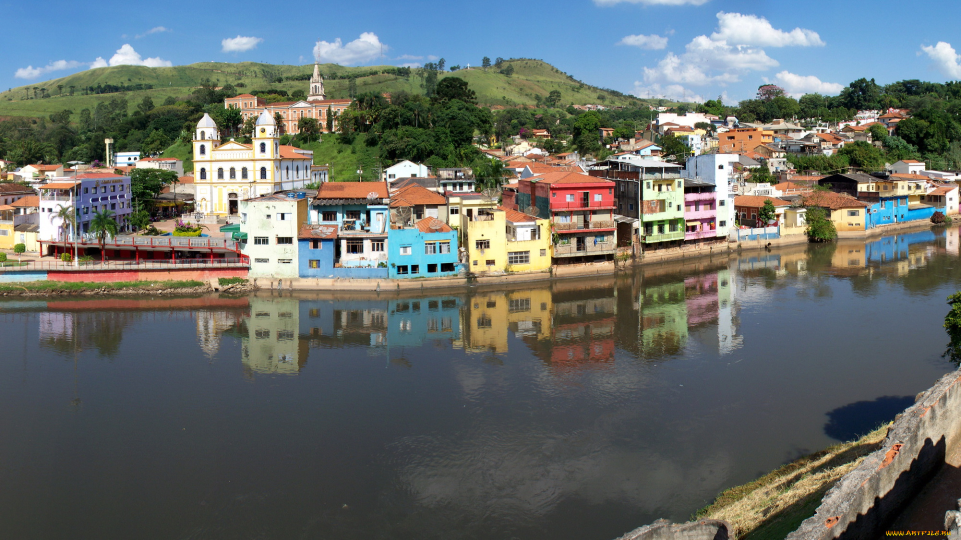 бразилия, сан, паулу, города, улицы, площади, набережные, набережная, сан-паулу, река