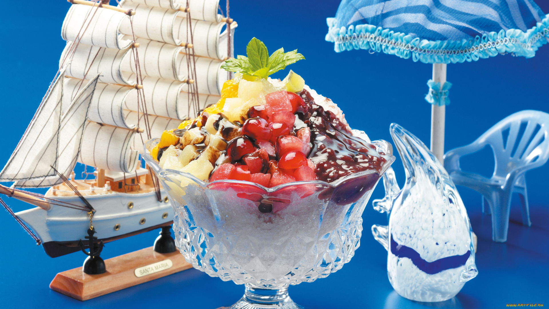 еда, мороженое, десерты, сувениры, парусник, десерт