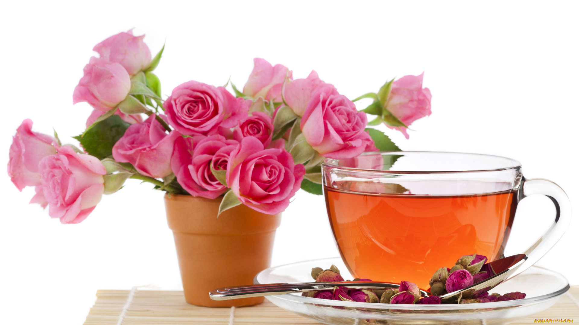 еда, напитки, Чай, чай, розы, бутоны, чашка, ложка