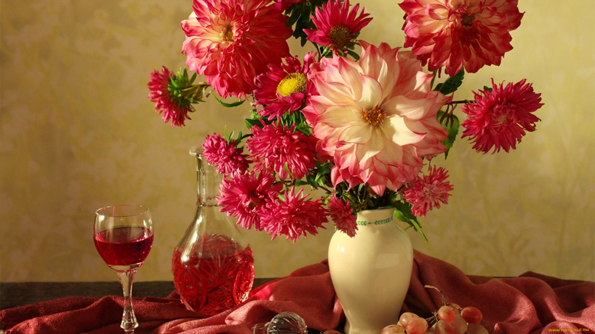 еда, натюрморт, шаль, вино, букет