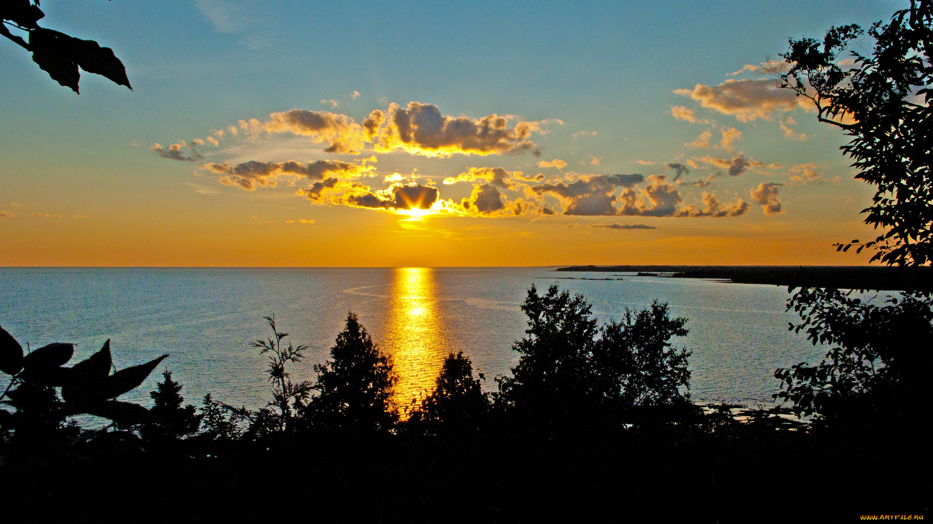 follow, the, golden, path, природа, восходы, закаты, море, закат, вечер