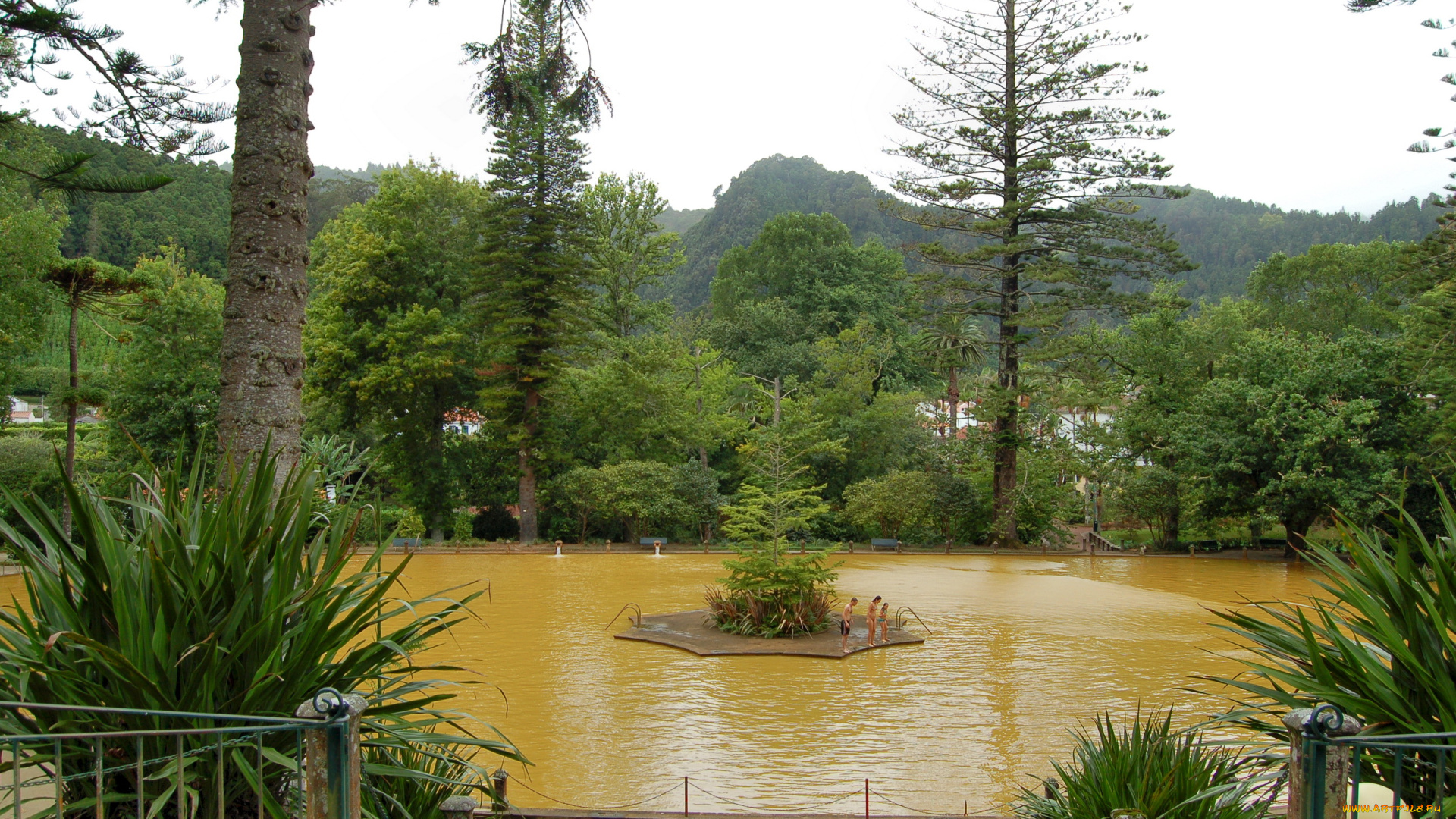 португалия, остров, сан, мигель, парк, природа, водоем