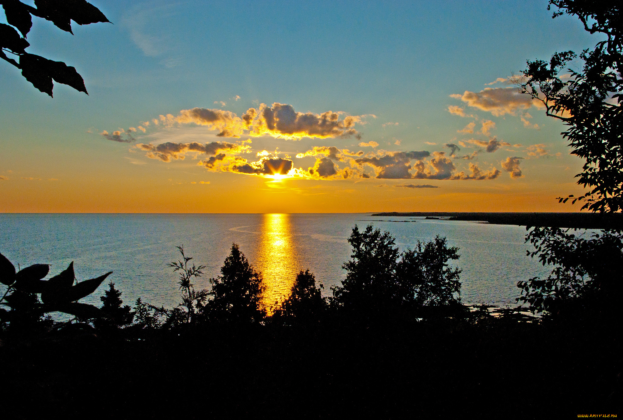 follow, the, golden, path, природа, восходы, закаты, море, закат, вечер