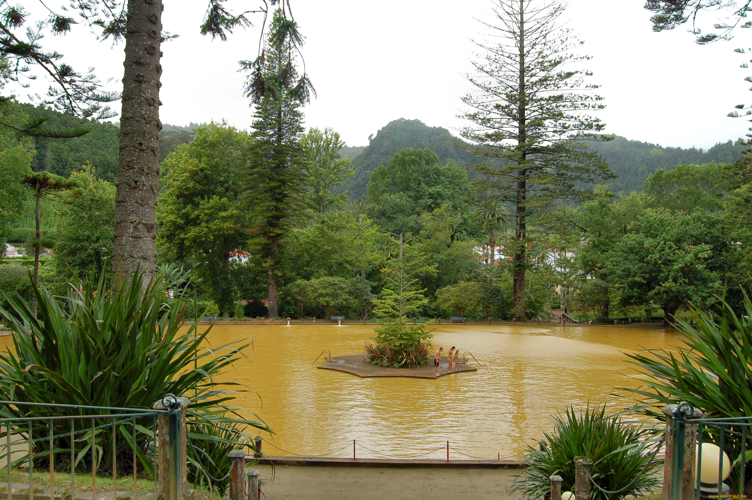 португалия, остров, сан, мигель, парк, природа, водоем