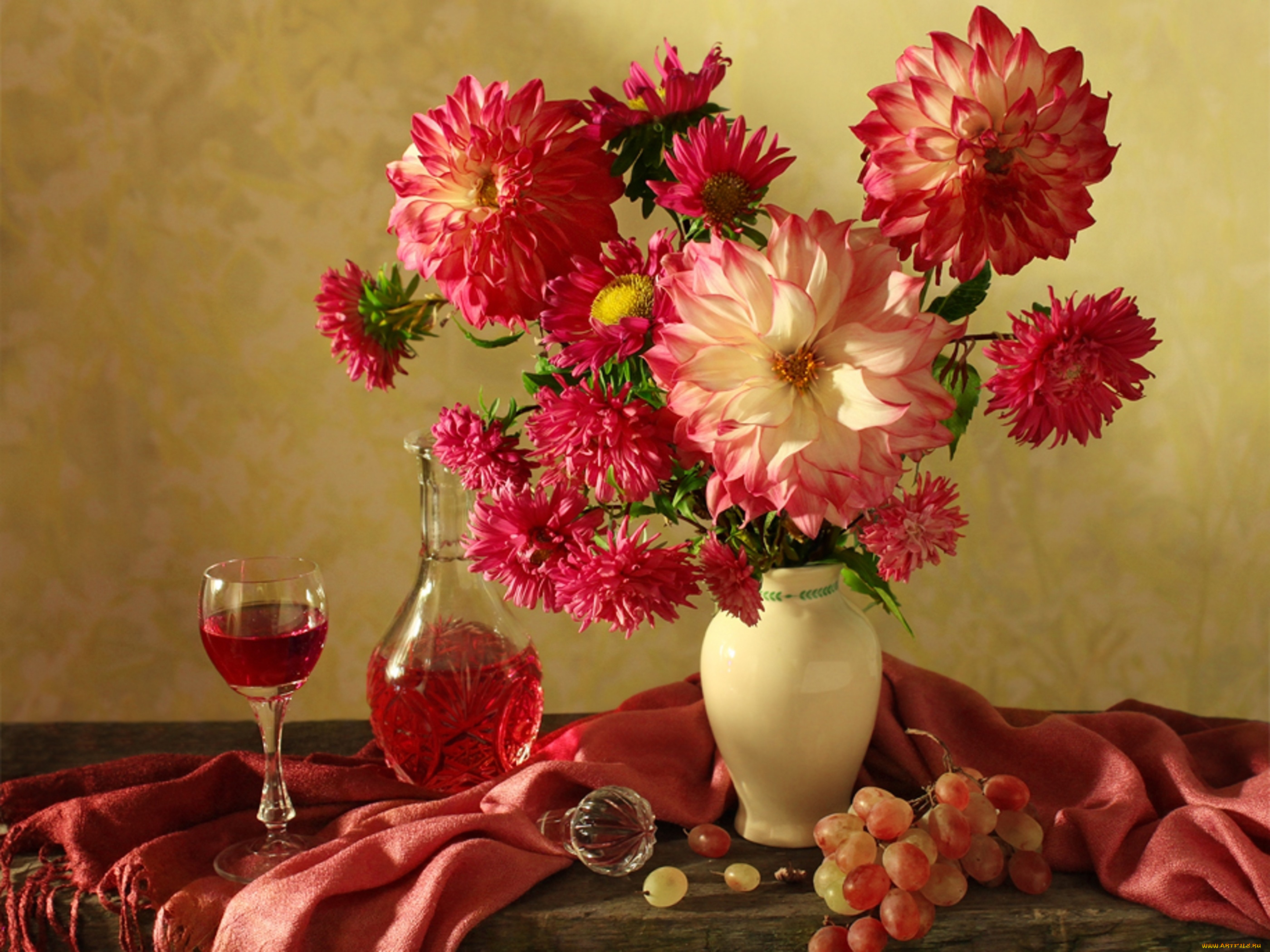 еда, натюрморт, шаль, вино, букет