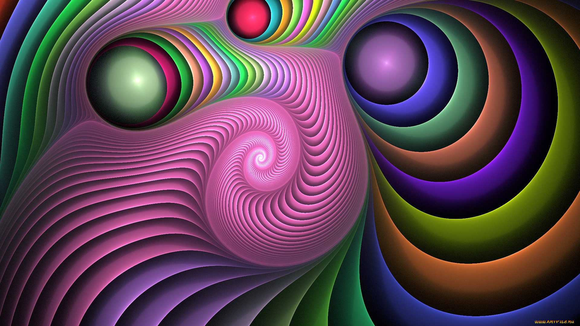 3д, графика, фракталы, , fractal, узор, фон, цвета