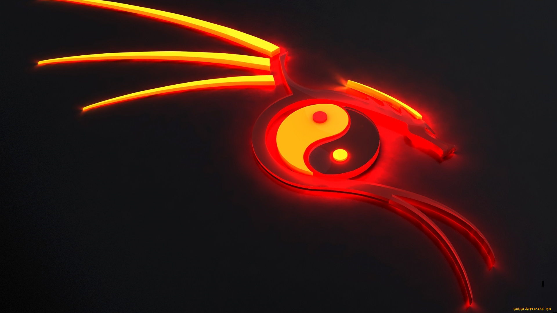 3д, графика, инь-Янь, , yin, yang, фон, инь-янь