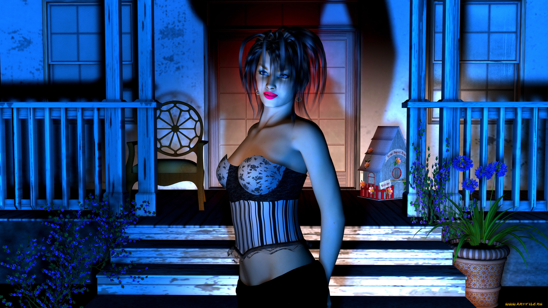 3д, графика, люди, , people, девушка, взгляд