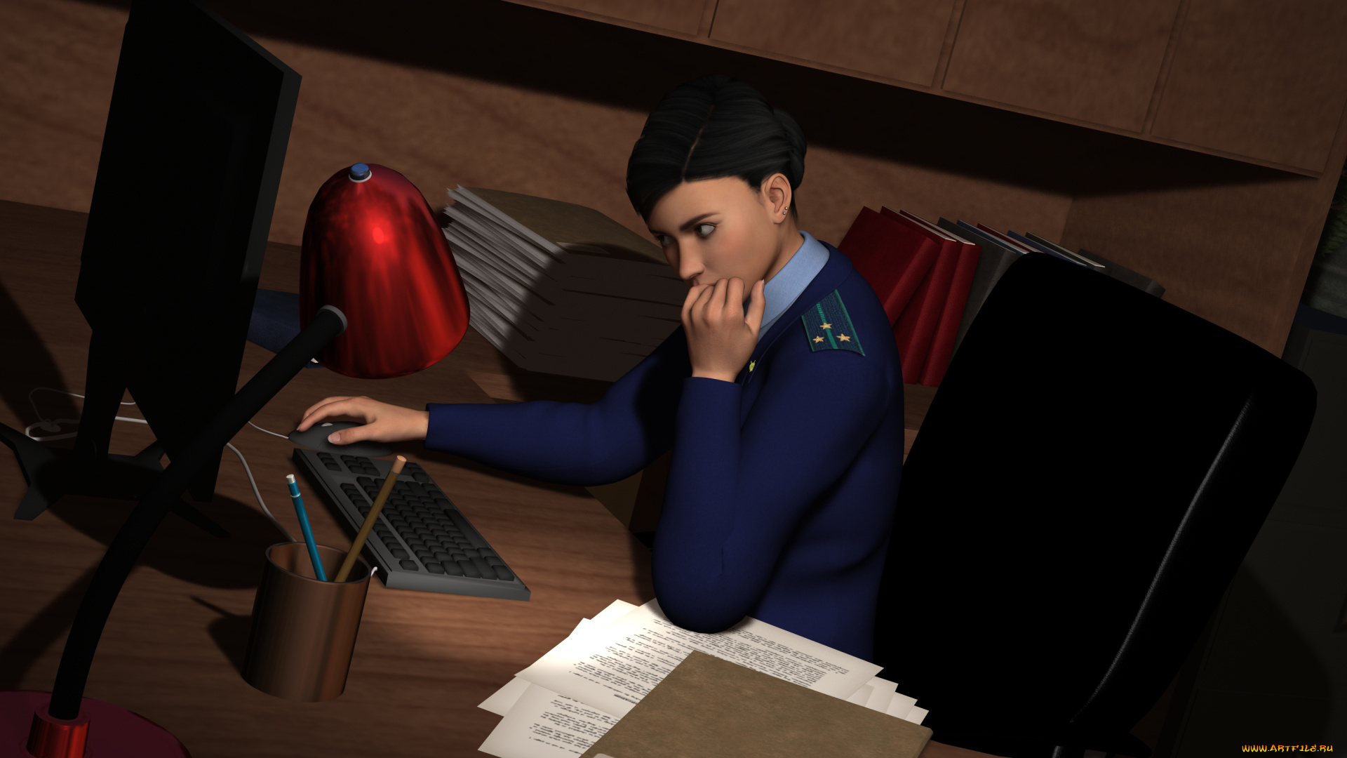 she-wolf, 3д, графика, фантазия, , fantasy, прокурор