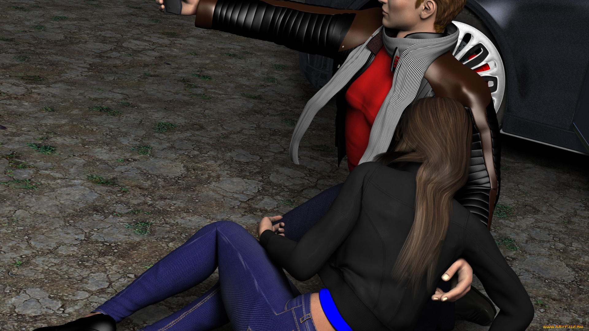 she-wolf, 3д, графика, фантазия, , fantasy, выстрел