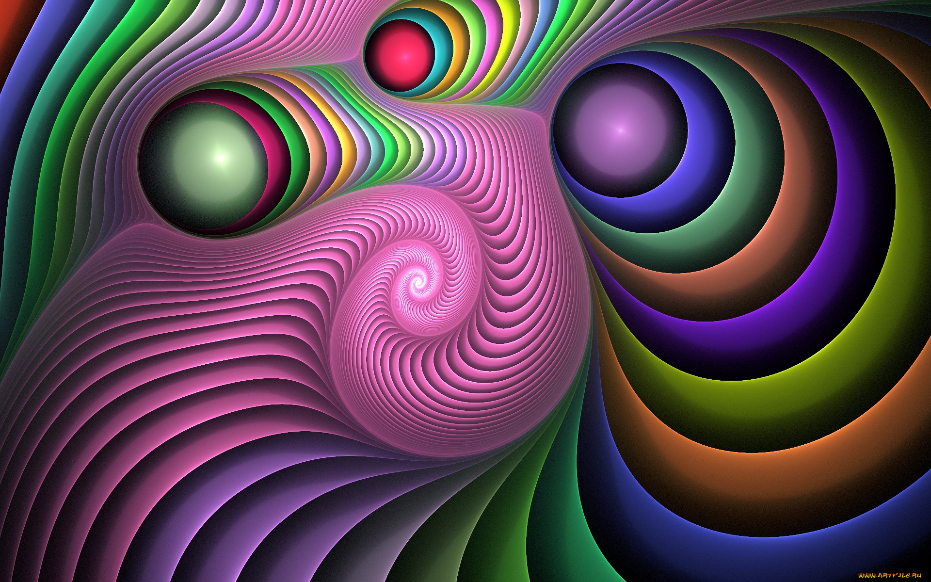 3д, графика, фракталы, , fractal, узор, фон, цвета