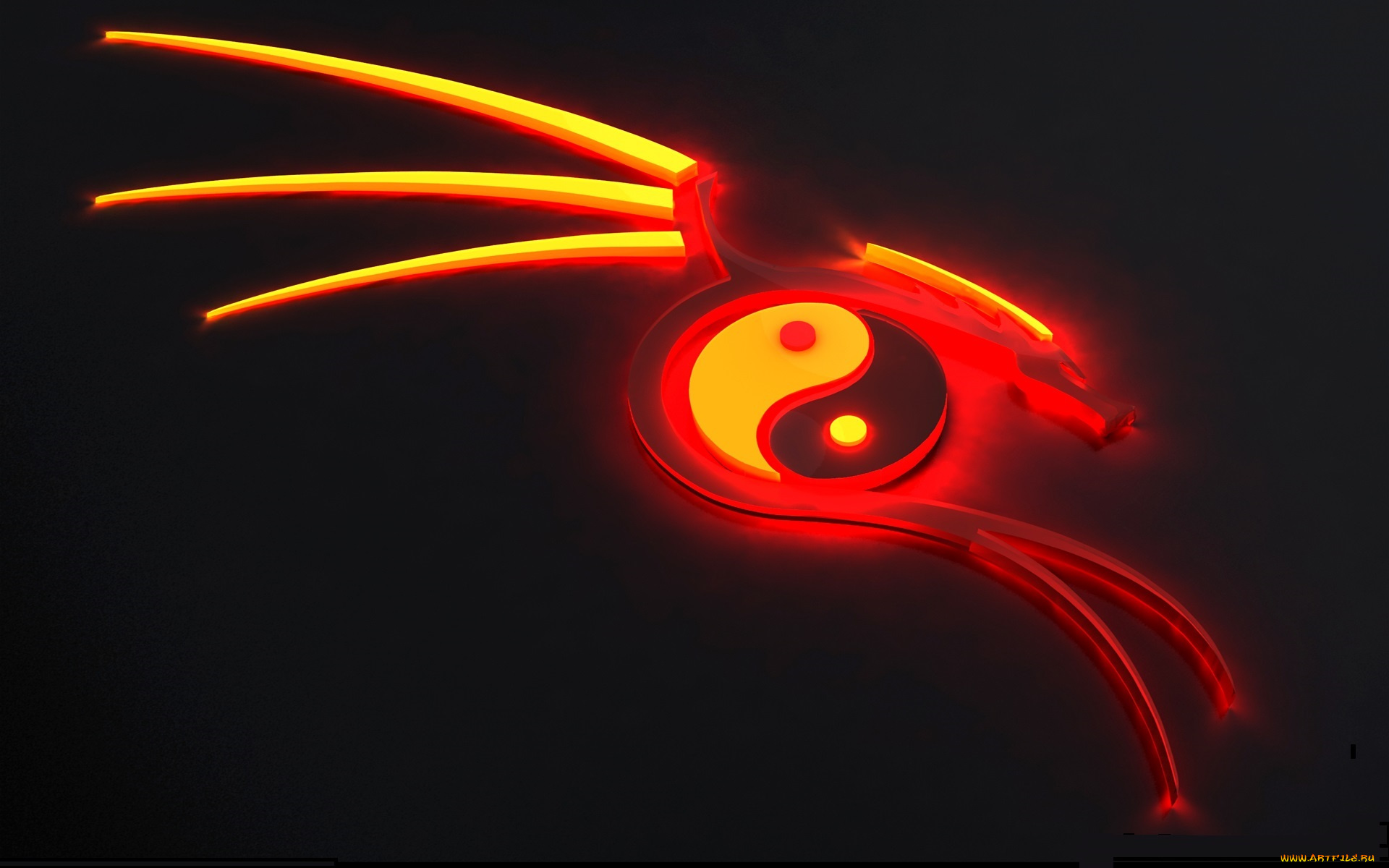 3д, графика, инь-Янь, , yin, yang, фон, инь-янь