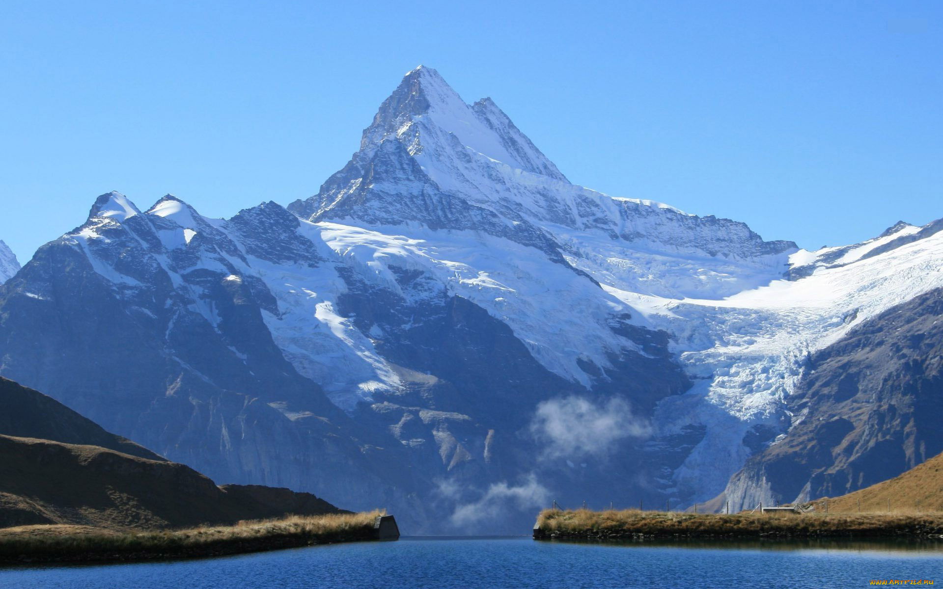 природа, горы, снег, вершина