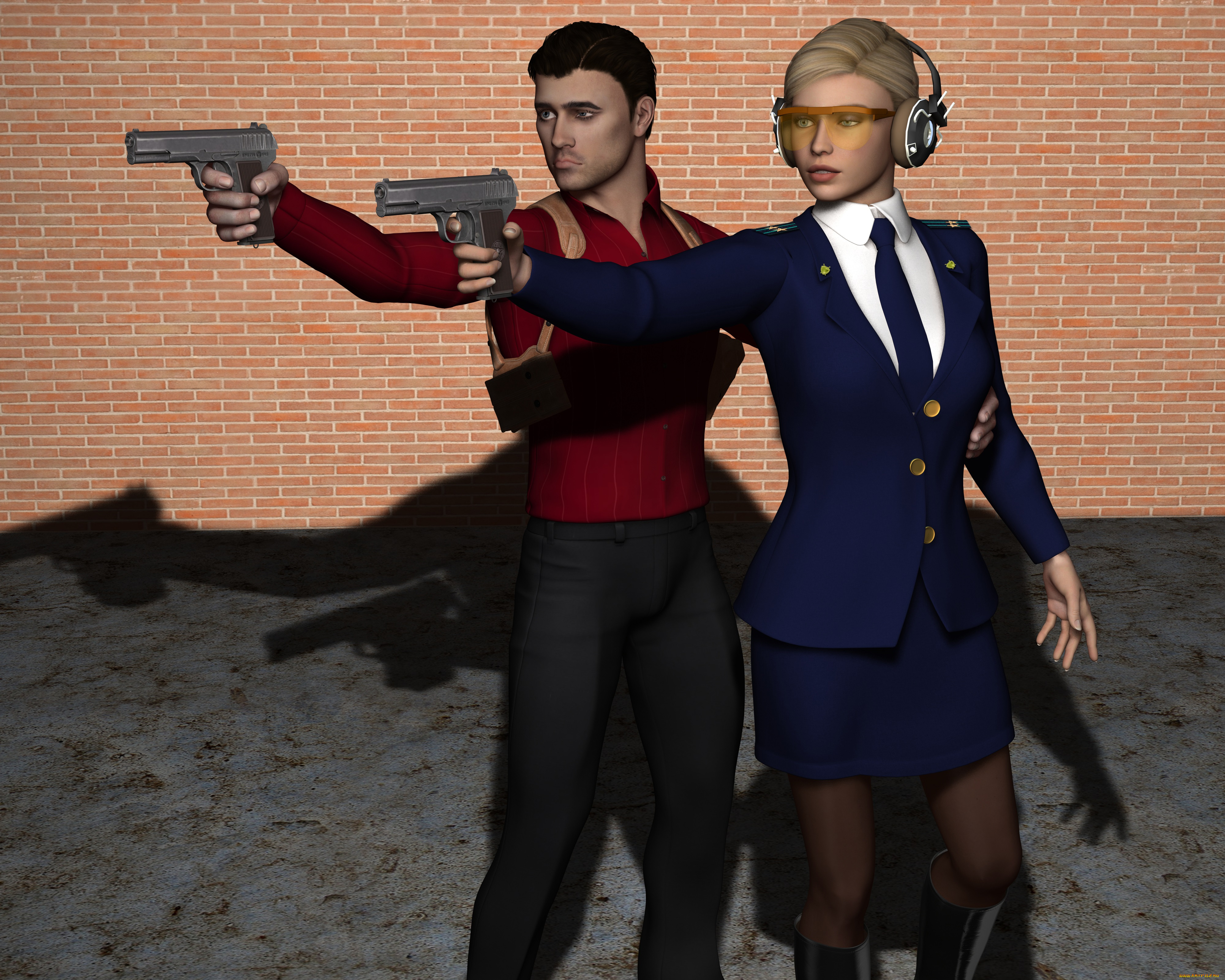 she-wolf, 3д, графика, фантазия, , fantasy, девушка, мужчина