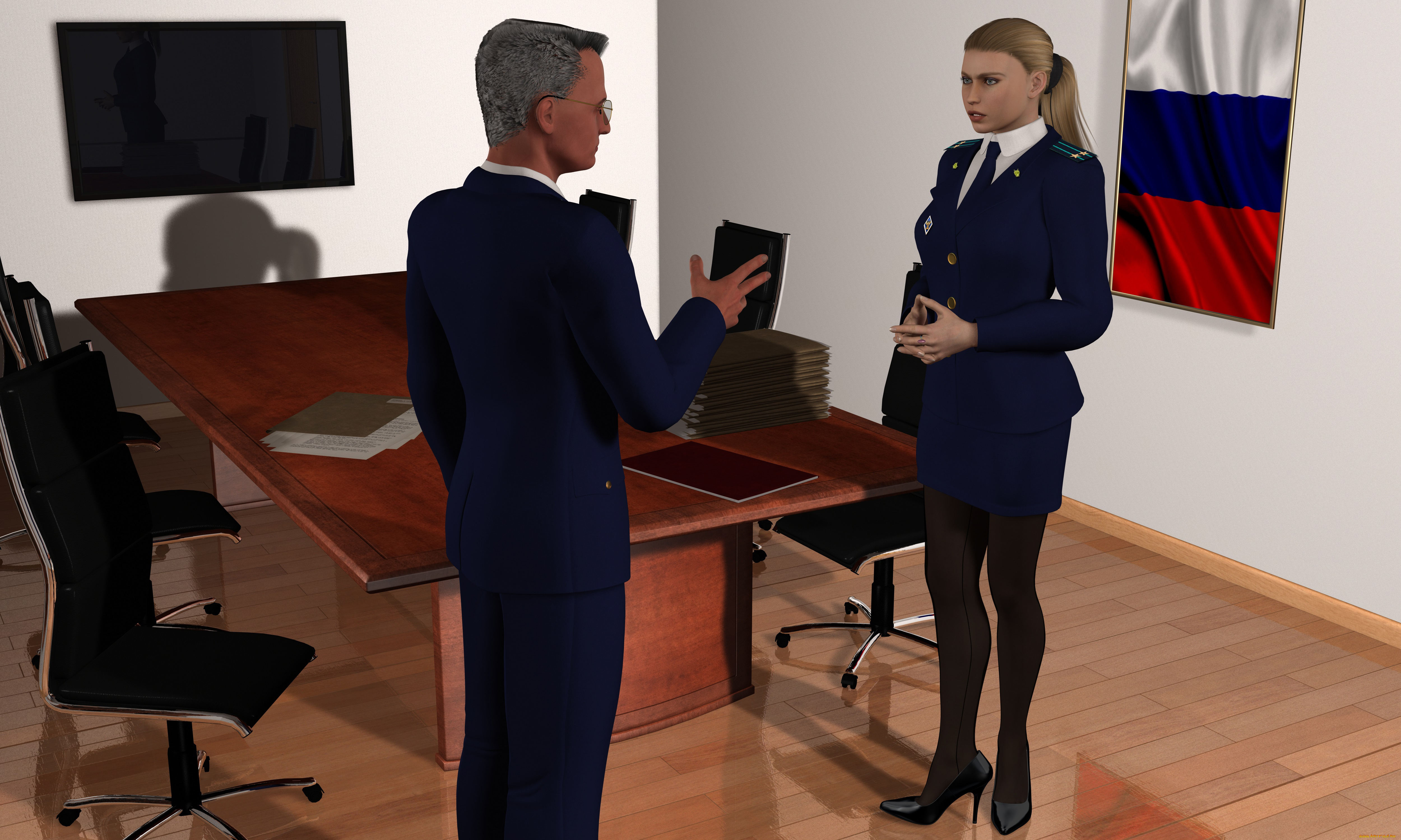 she-wolf, 3д, графика, фантазия, , fantasy, комната