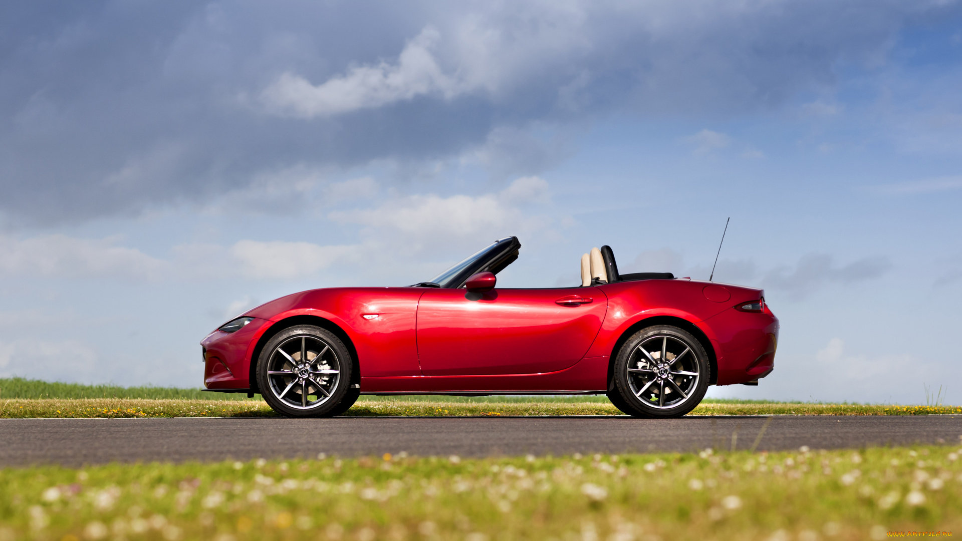 автомобили, mazda, красный, 2015г, nd, uk-spec, mx-5