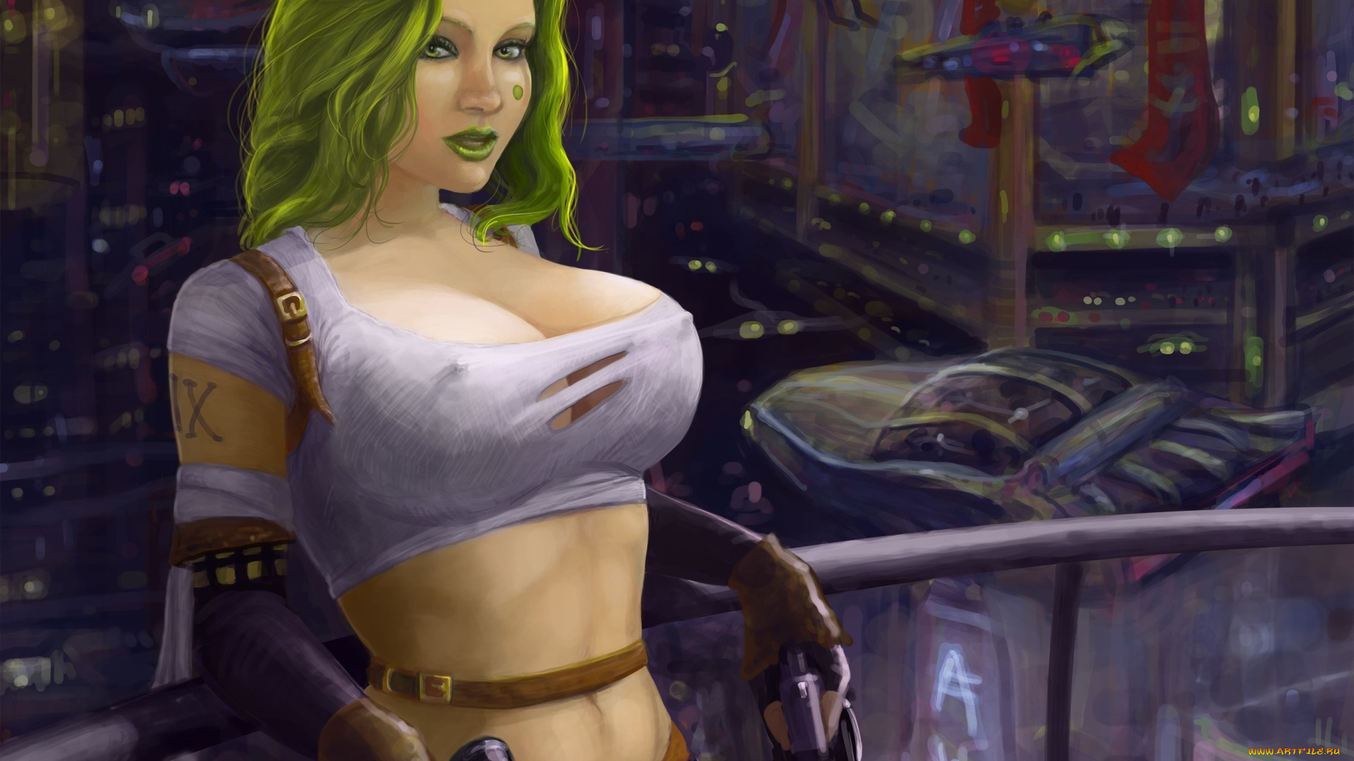 фэнтези, девушки, фон, взгляд, девушка