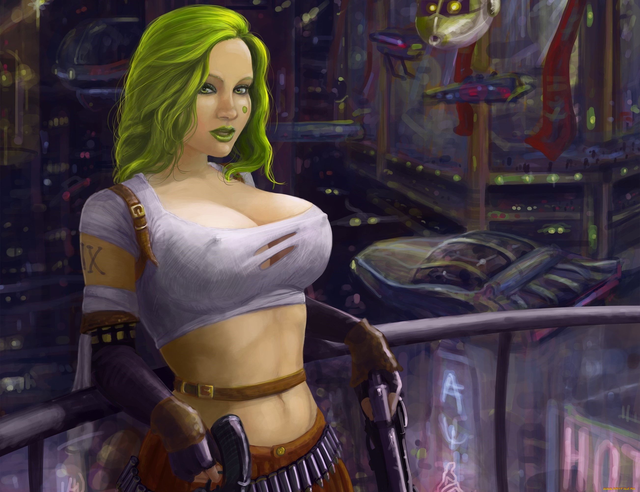 фэнтези, девушки, фон, взгляд, девушка