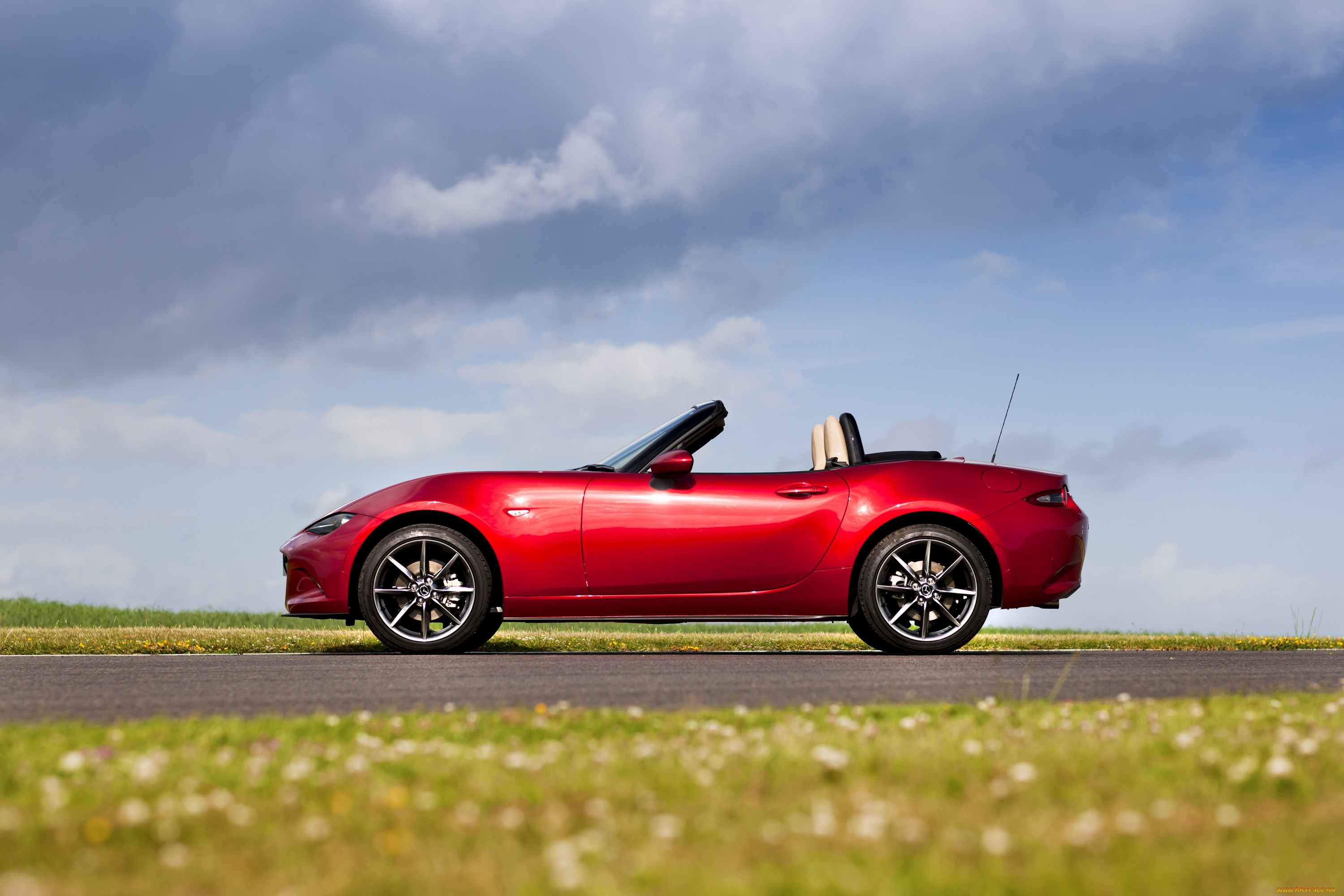 автомобили, mazda, красный, 2015г, nd, uk-spec, mx-5