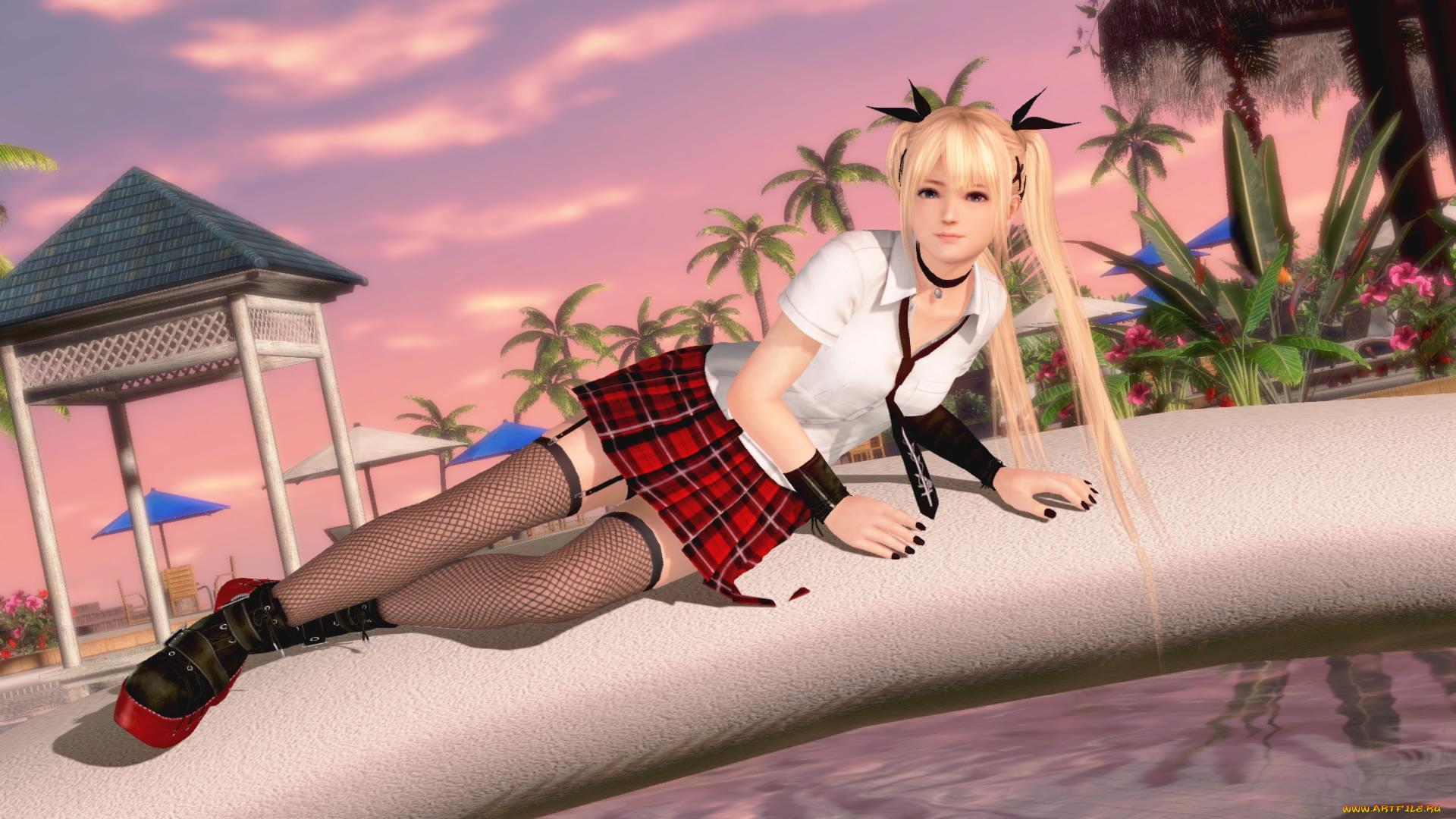 3д, графика, аниме, , anime, девушка, взгляд, фон