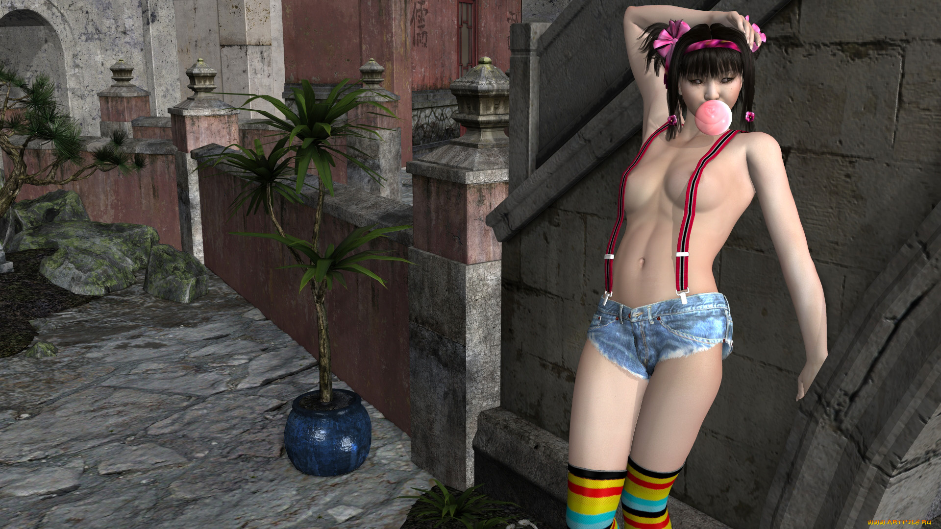 3д, графика, люди, , people, девушка, взгляд, фон