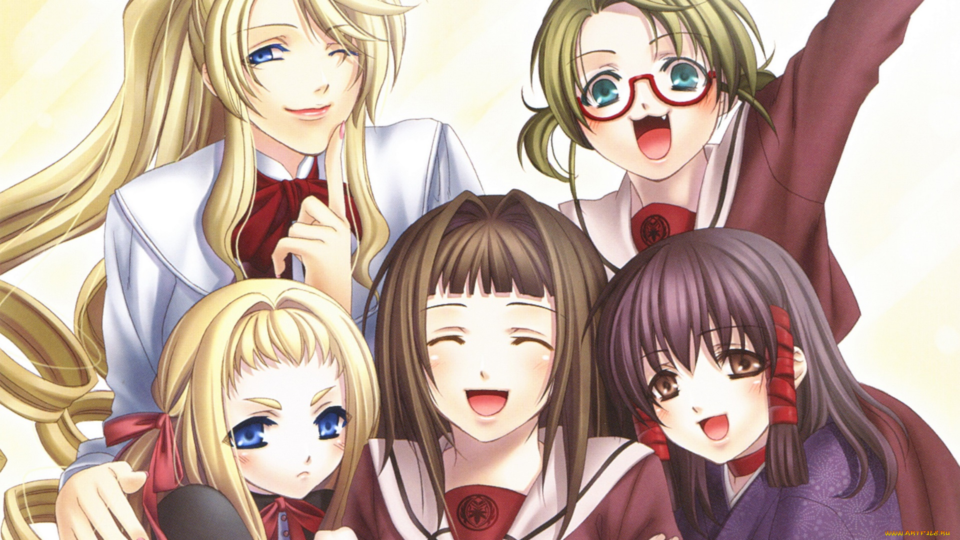 аниме, hiiro, no, kakera, девушки