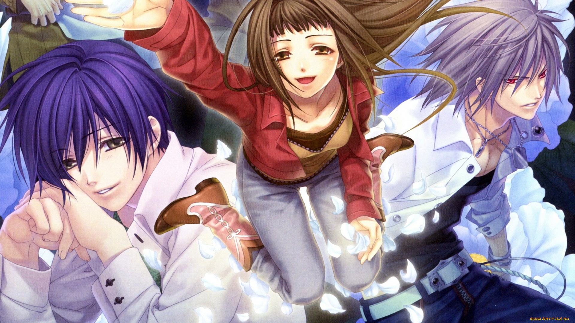 аниме, hiiro, no, kakera, парни