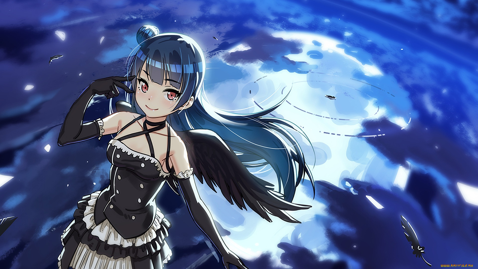 аниме, love, live, , school, idol, project, фон, взгляд, девушка