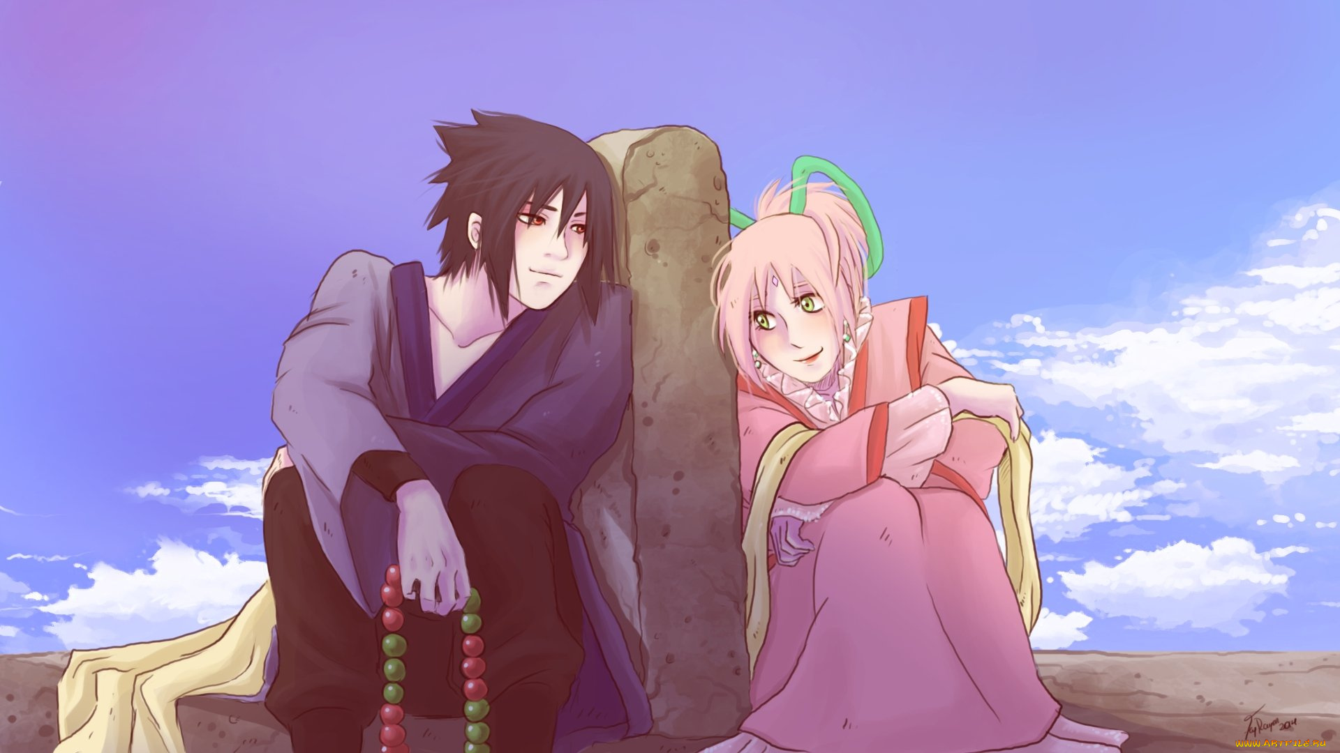 аниме, naruto, сакура, саске