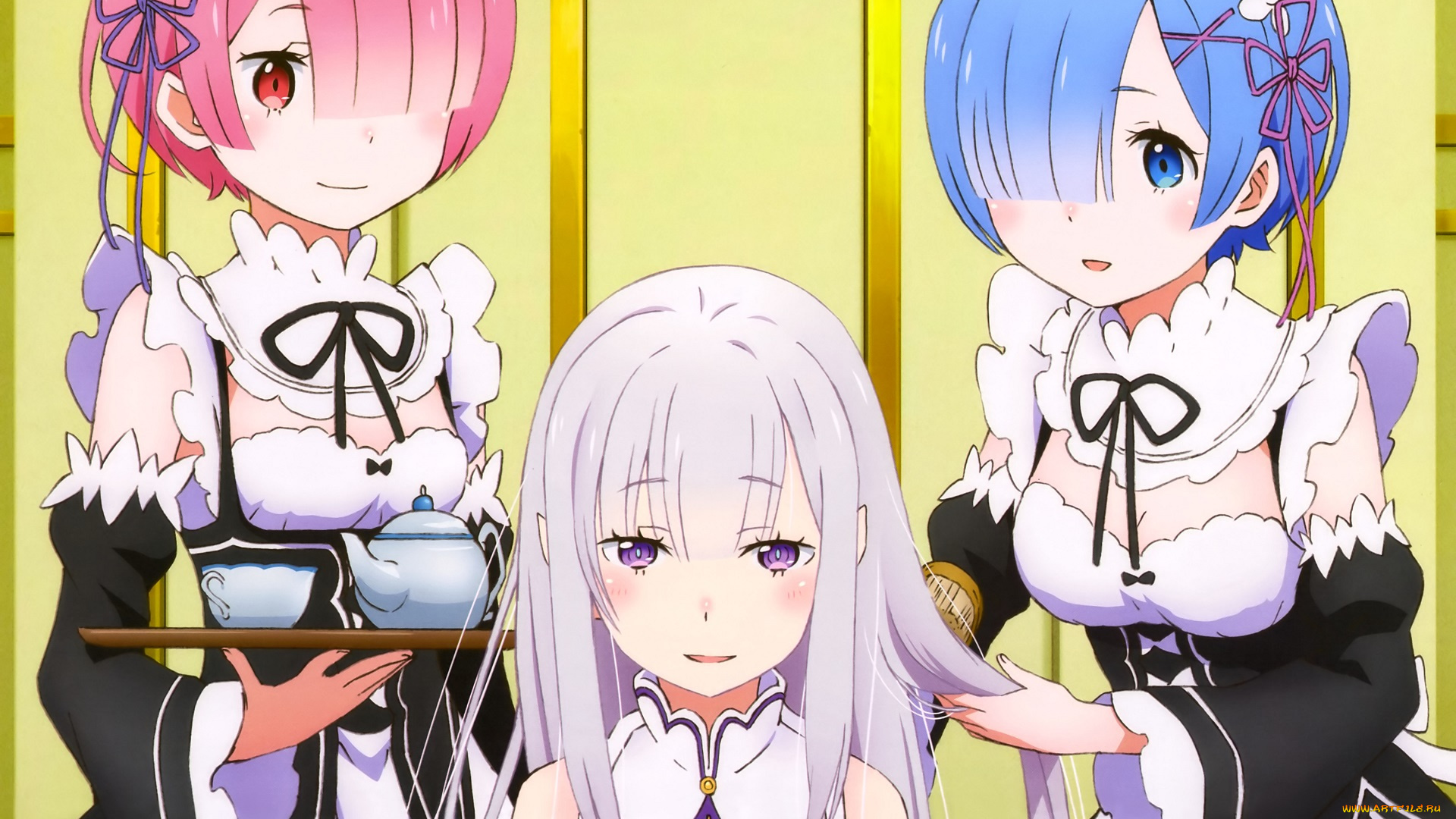 аниме, re, , zero, kara, hajimeru, isekai, seikatsu, девушки