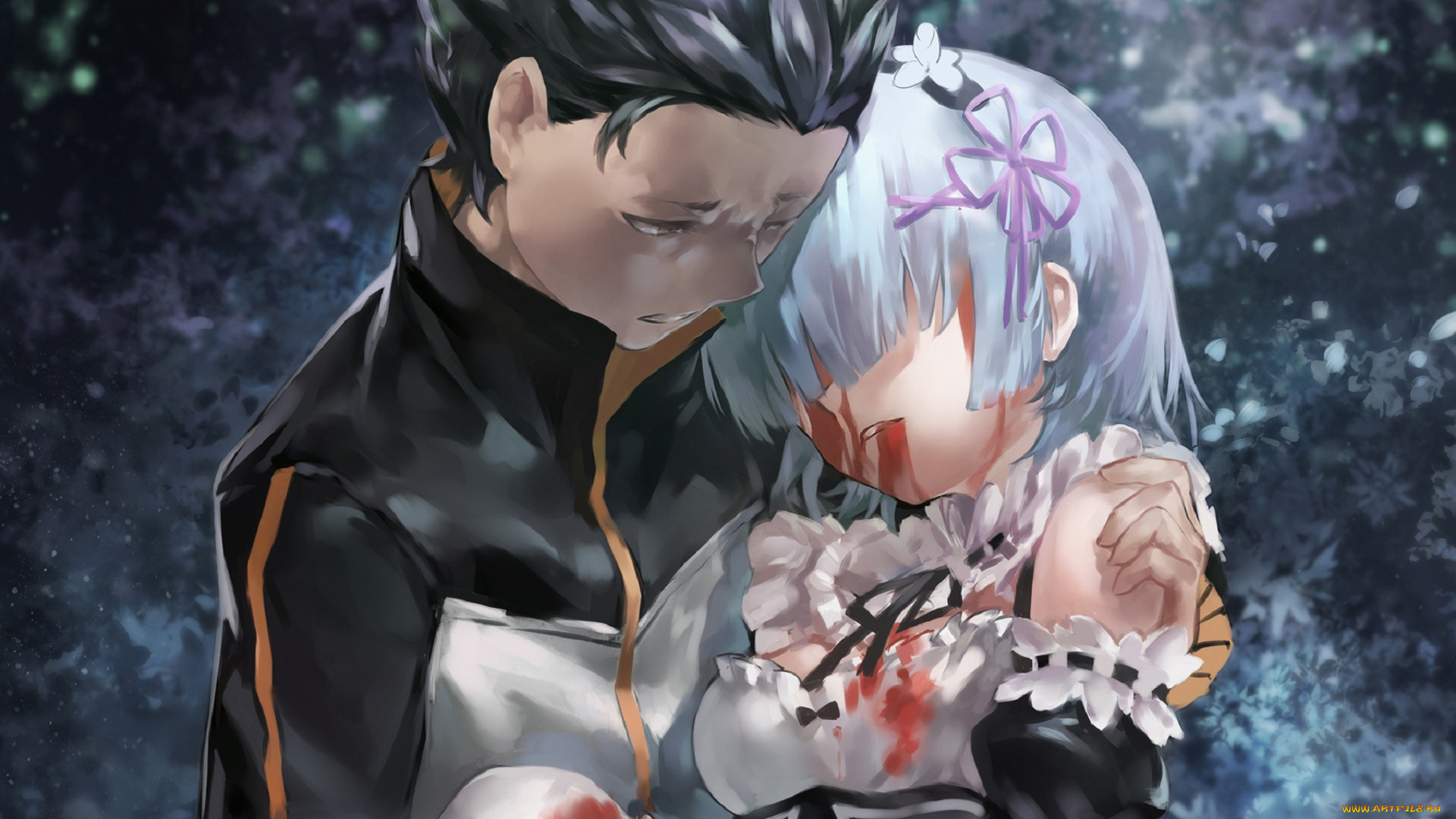 аниме, re, , zero, kara, hajimeru, isekai, seikatsu, рам, субару, драма