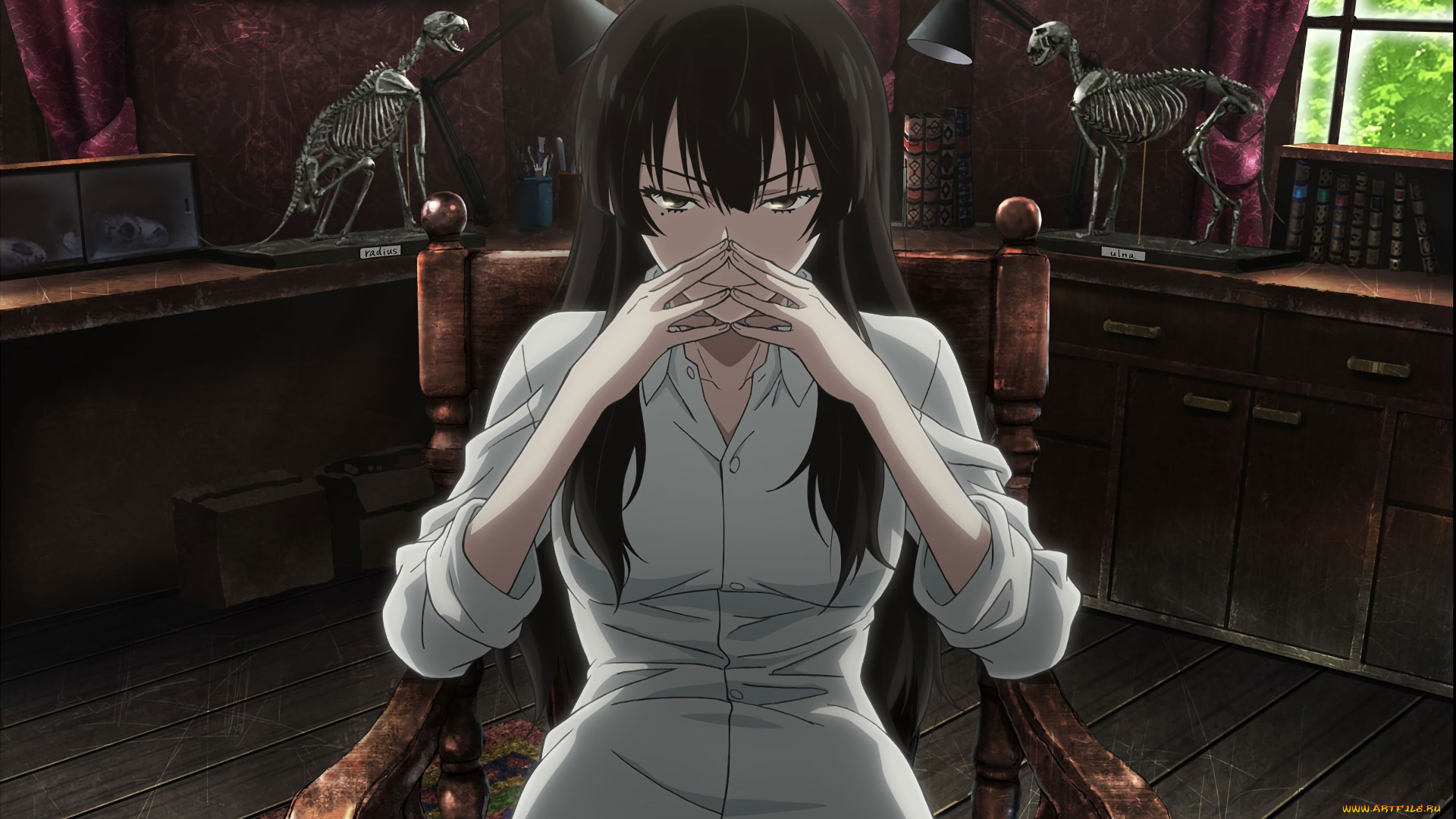 аниме, sakurako-san, no, ashimoto, ni, wa, shitai, ga, umatteiru, фон, взгляд, девушка