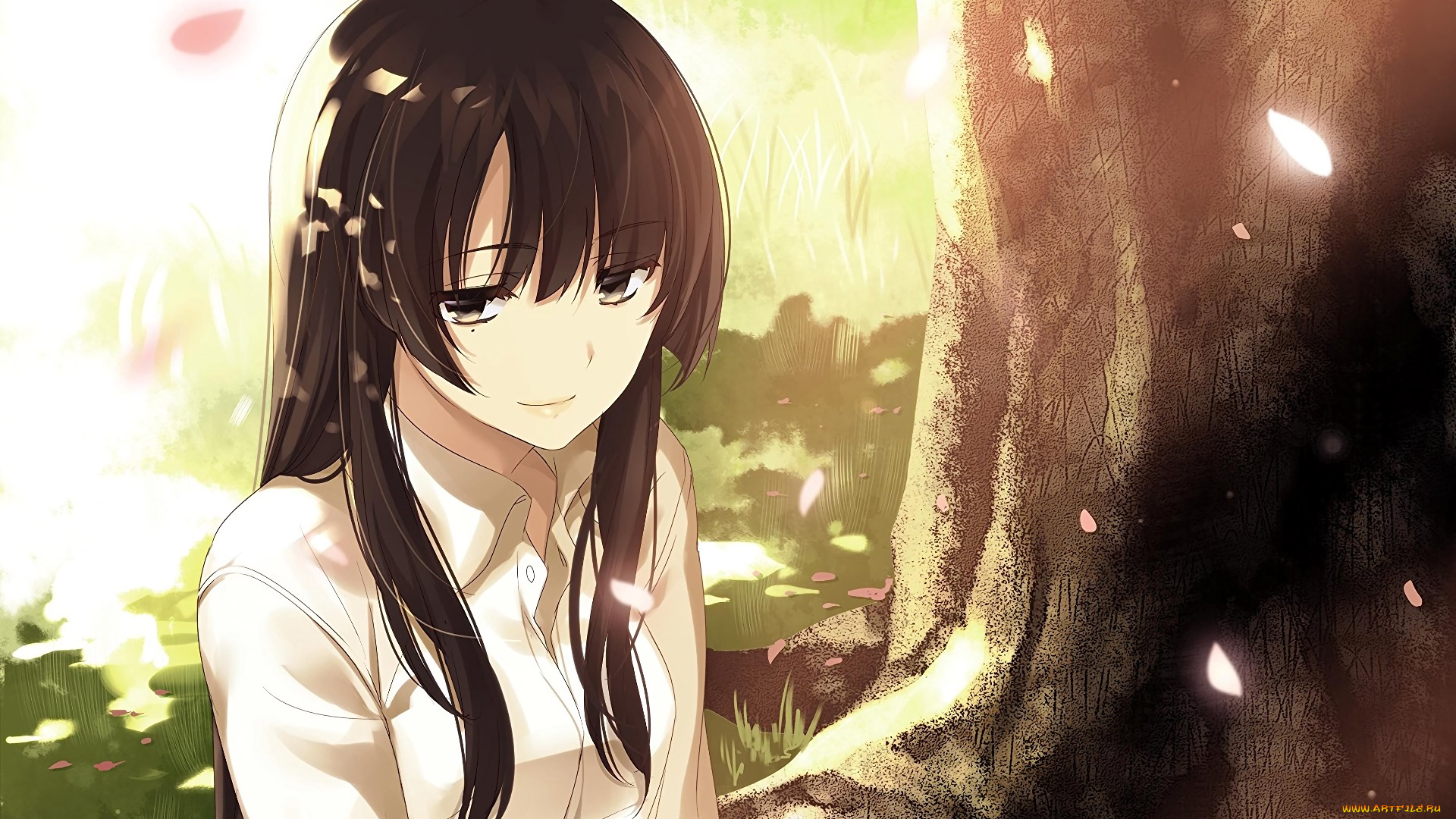 аниме, sakurako-san, no, ashimoto, ni, wa, shitai, ga, umatteiru, взгляд, девушка, фон