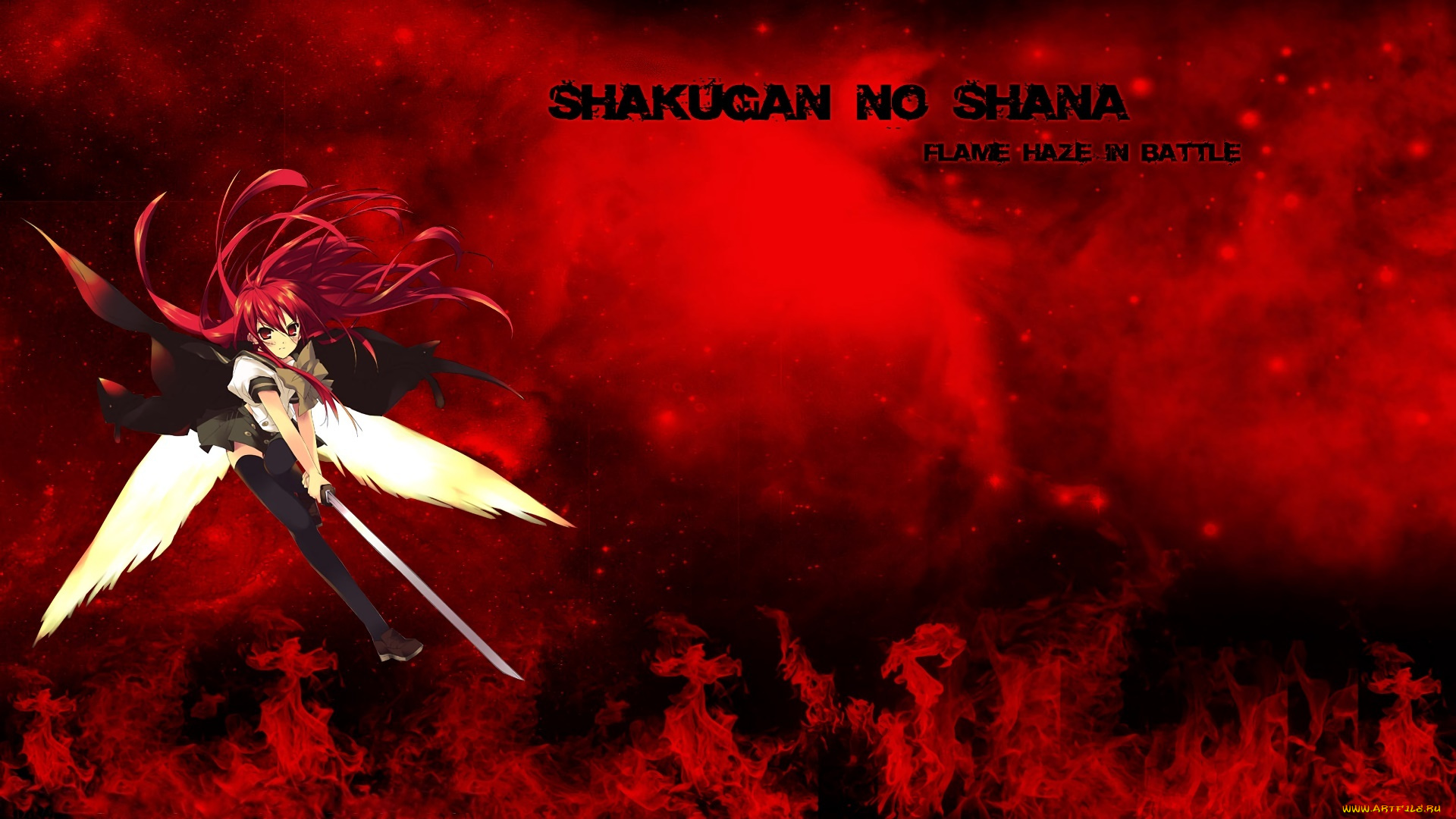 аниме, shakugan, no, shana, девочка, меч
