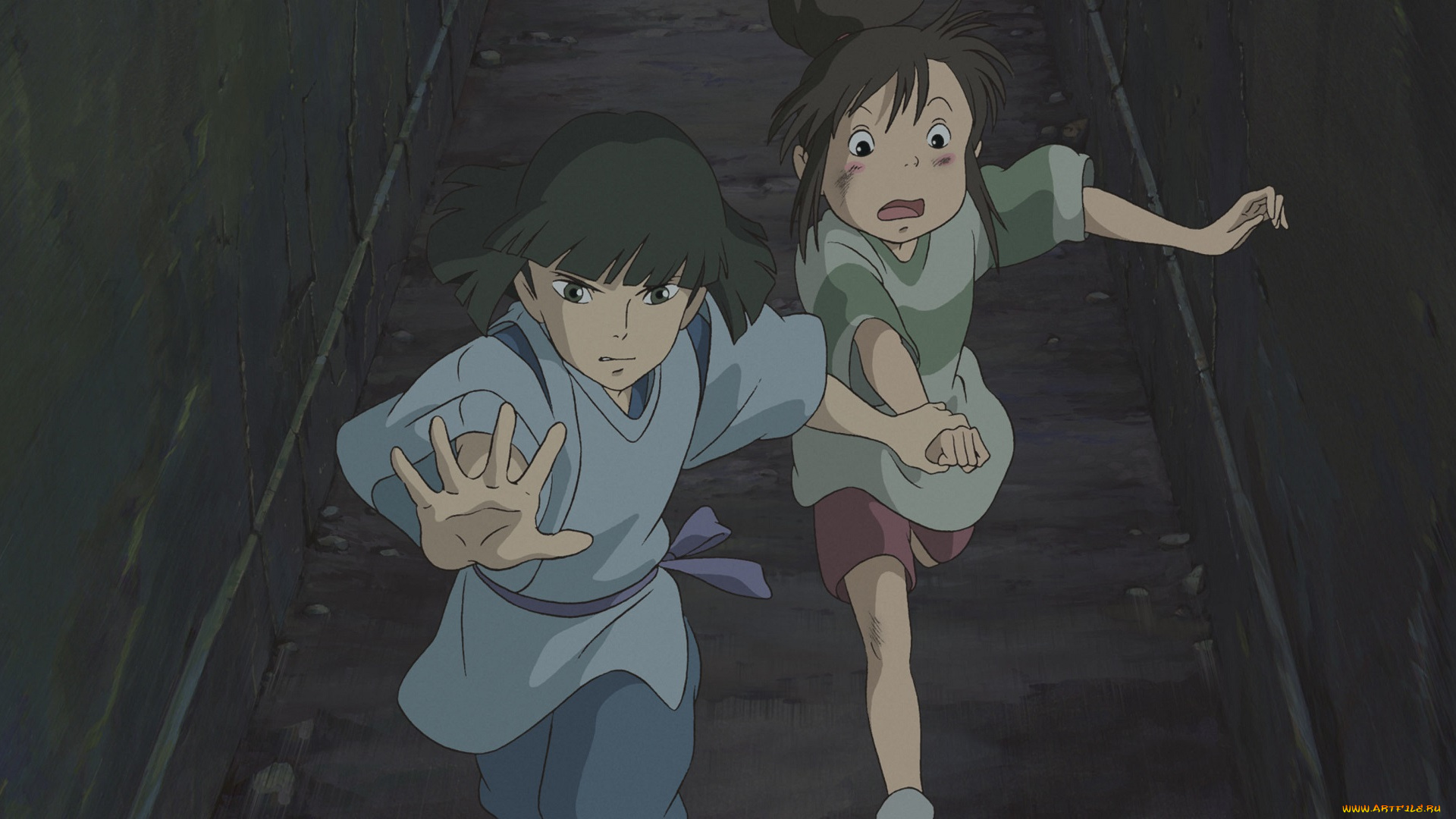 аниме, spirited, away, хаку, тихиро