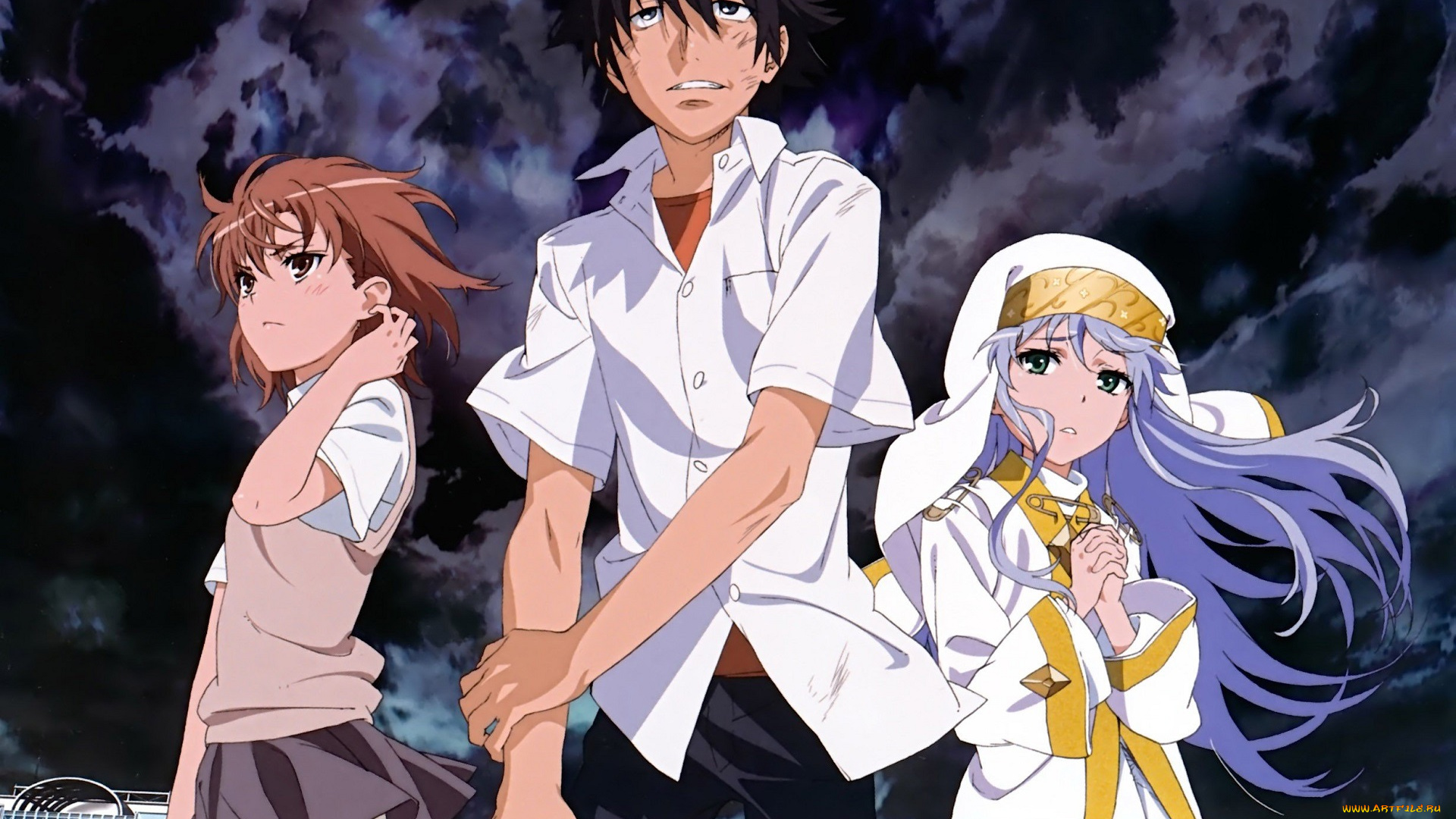 аниме, toaru, majutsu, no, index, девушки, парень