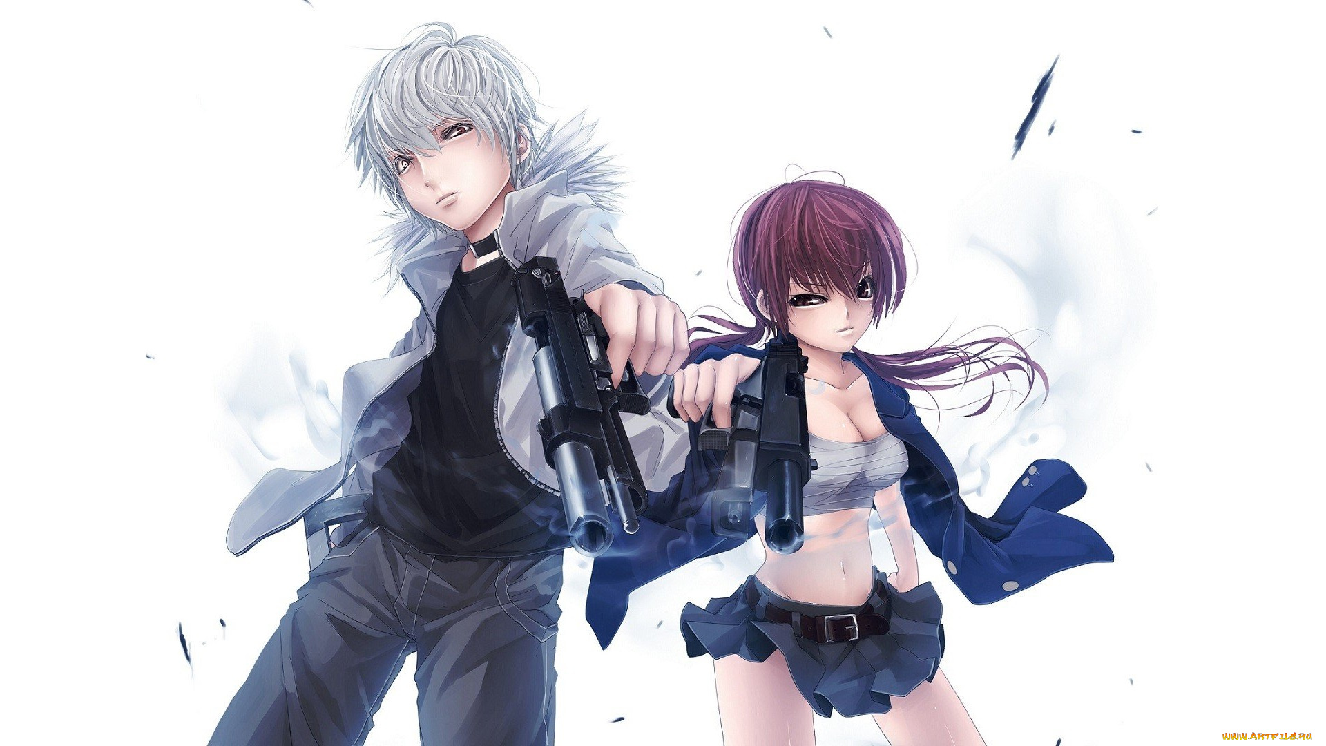 аниме, toaru, majutsu, no, index, двое