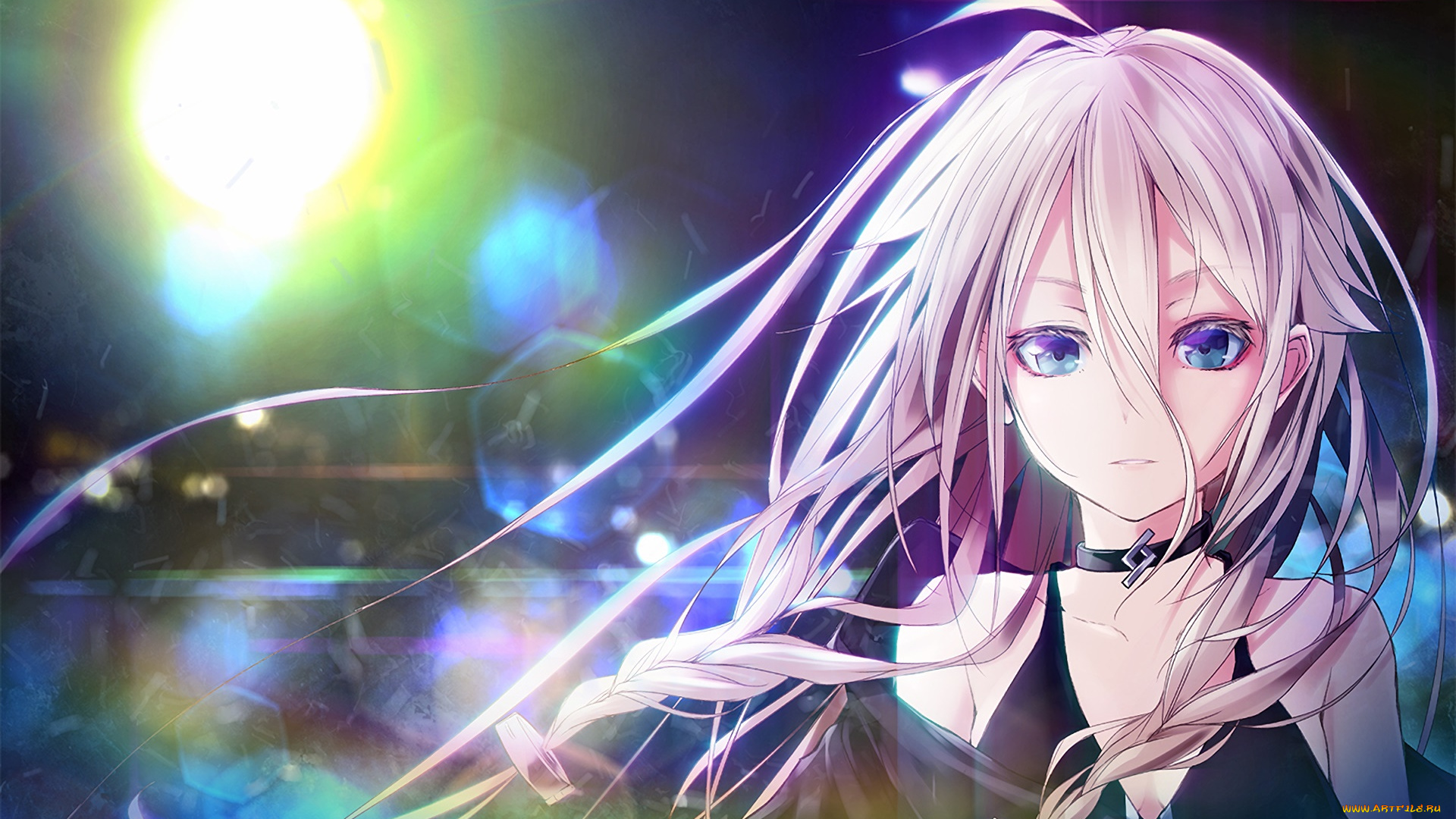 аниме, vocaloid, девушка, фон, взгляд