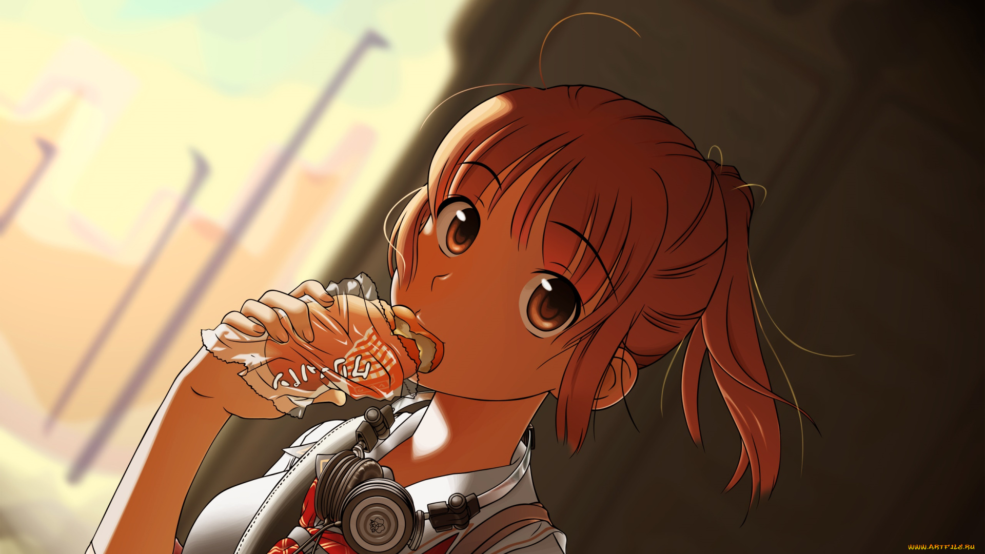 kimikiss, pure, rouge, аниме, девушка, фон, взгляд