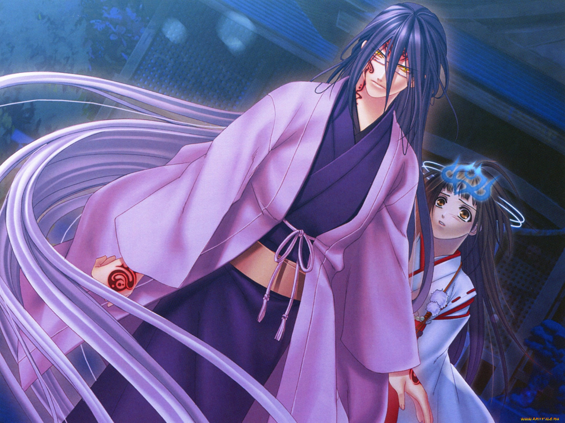 аниме, hiiro, no, kakera, девушка, парень