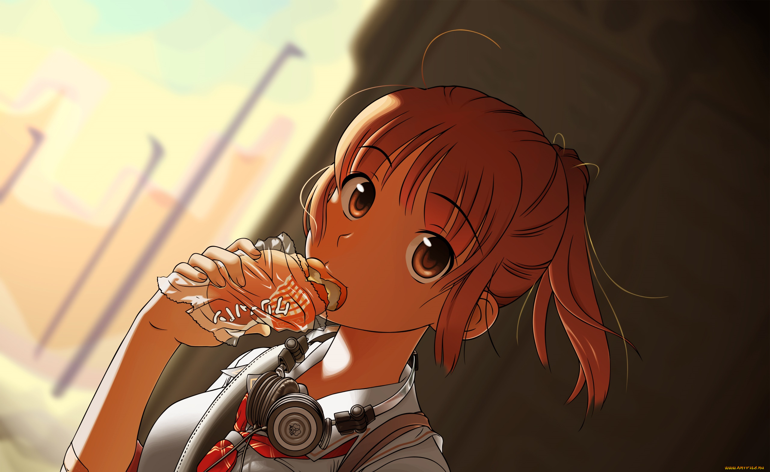 kimikiss, pure, rouge, аниме, девушка, фон, взгляд