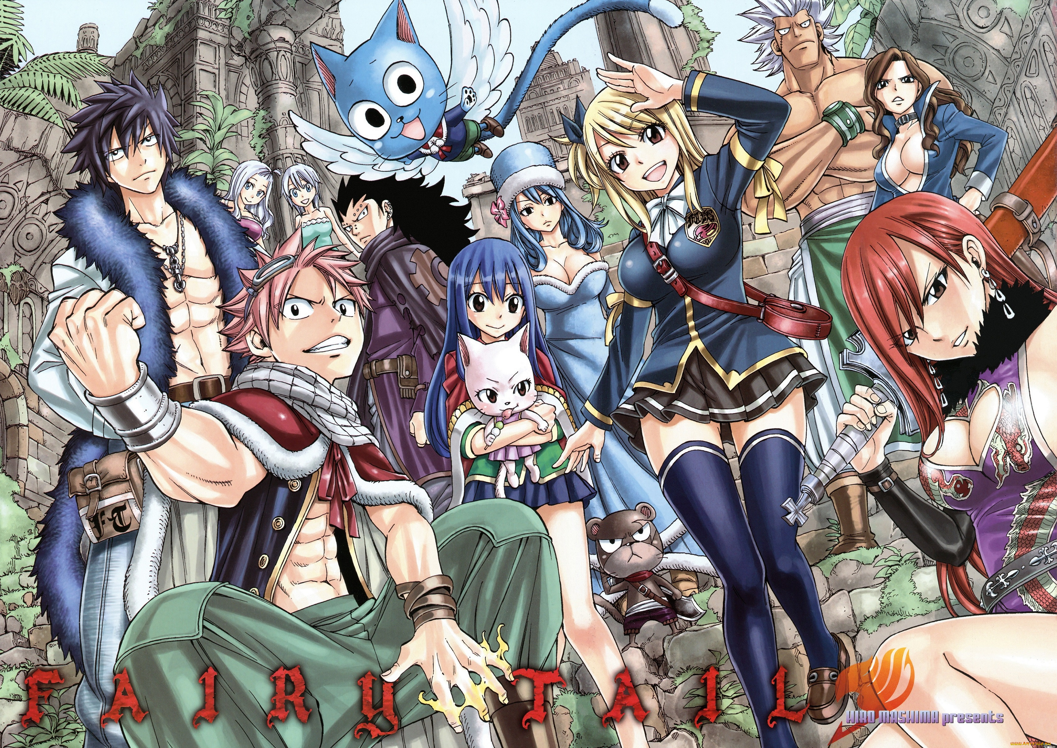 аниме, fairy, tail, хвост, феи