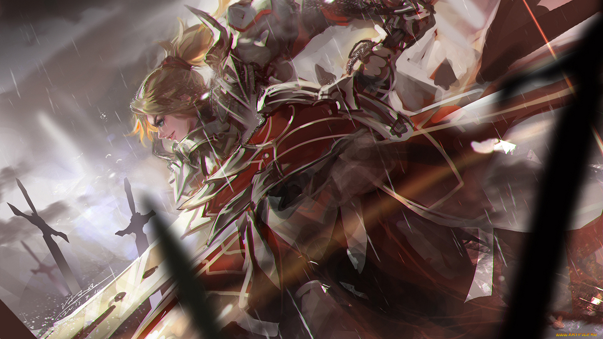 аниме, fate, stay, night, девушка